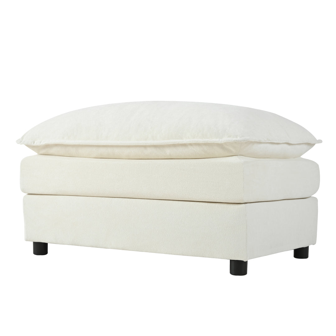 - 6-Piece Modular U-Shaped 143.31" Sectional Sofa with 2 Movable Ottomans