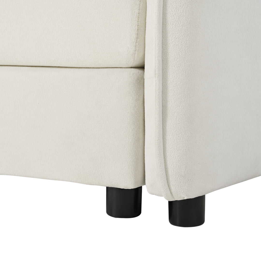 - 6-Piece Modular U-Shaped 143.31" Sectional Sofa with 2 Movable Ottomans