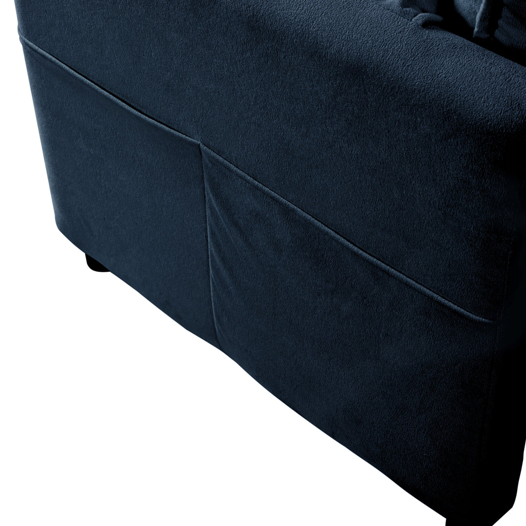 - 6-Piece Modular U-Shaped 143.31" Sectional Sofa with 2 Movable Ottomans