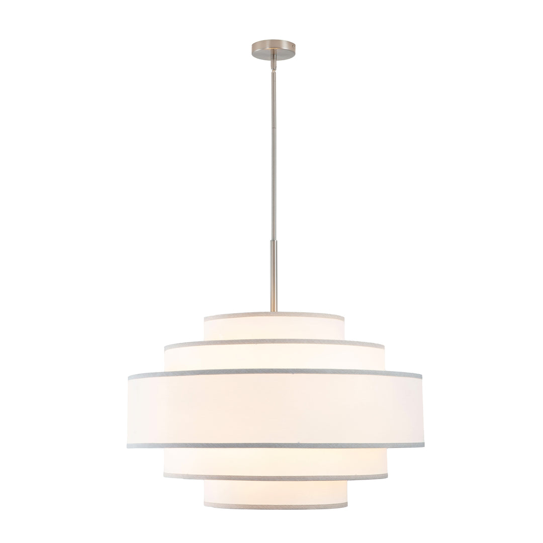 Getledel 30 In. 7-Light Dimmable Tiered Drum Chandelier