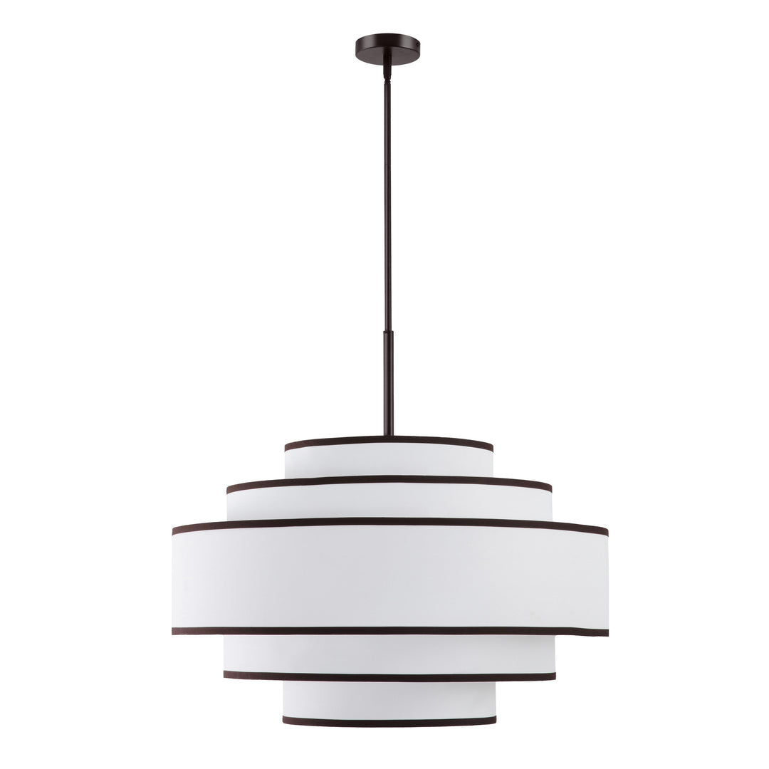 Getledel 30 In. 7-Light Dimmable Tiered Drum Chandelier