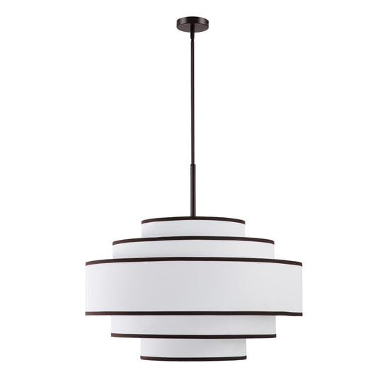 Getledel 30 In. 7-Light Dimmable Tiered Drum Chandelier