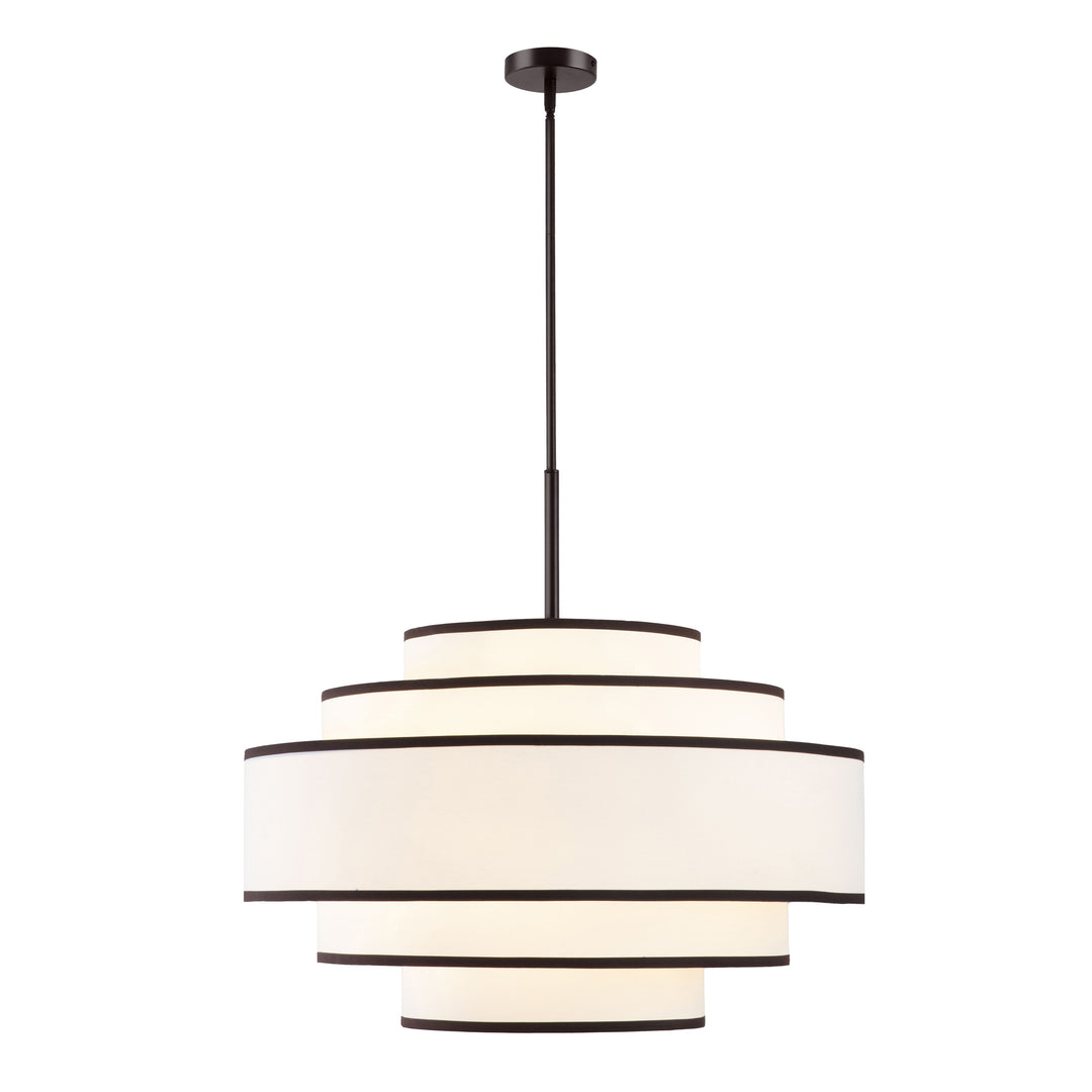 Getledel 30 In. 7-Light Dimmable Tiered Drum Chandelier
