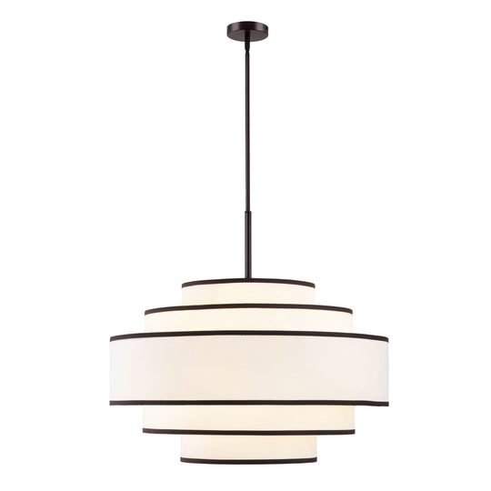 Getledel 30 In. 7-Light Dimmable Tiered Drum Chandelier