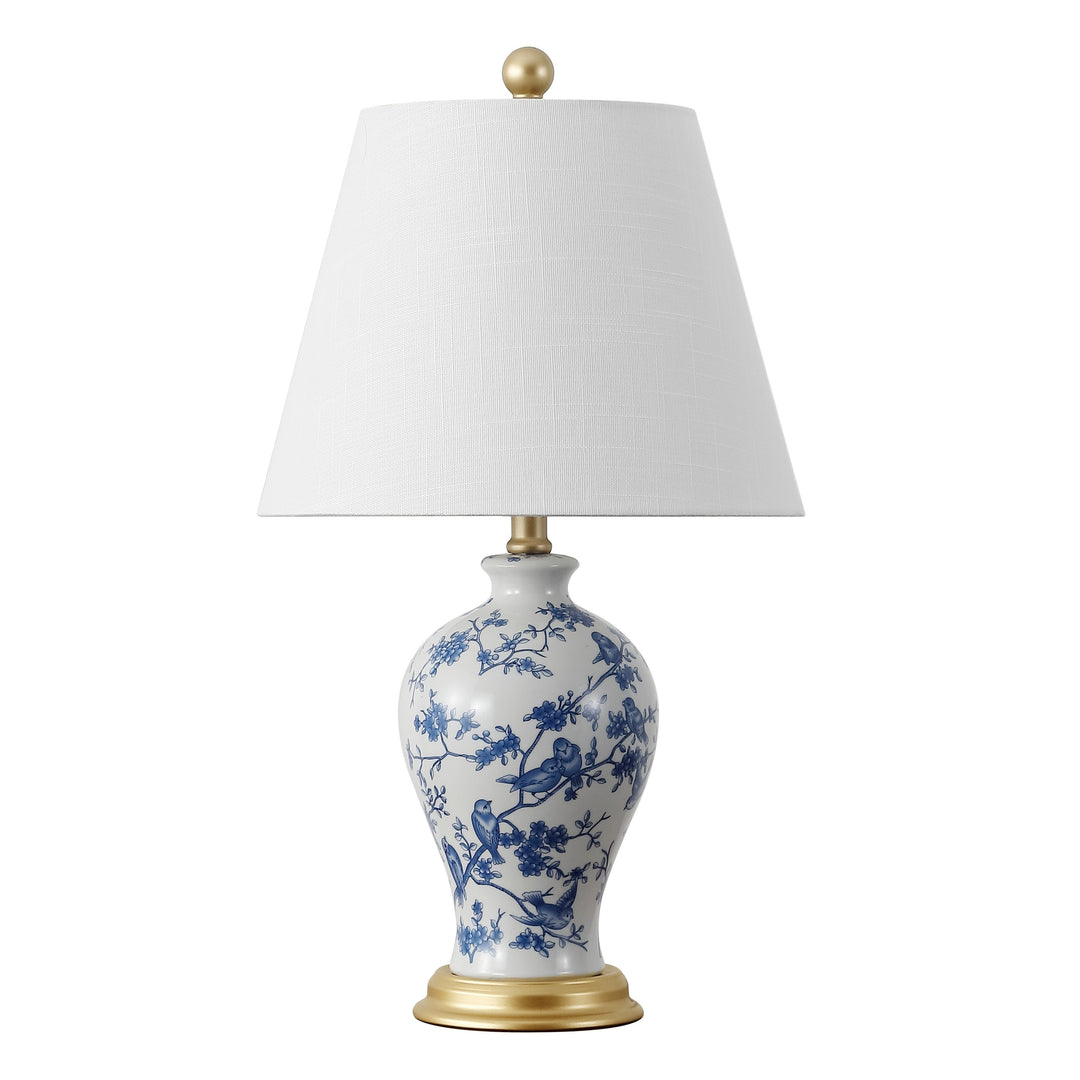 Grace 24" Floral LED Table Lamp, Multi/Brass