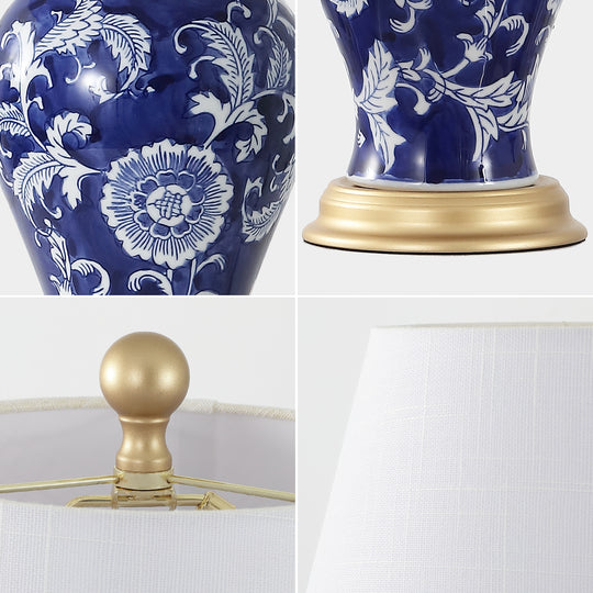 Grace 24" Floral LED Table Lamp, Multi/Brass
