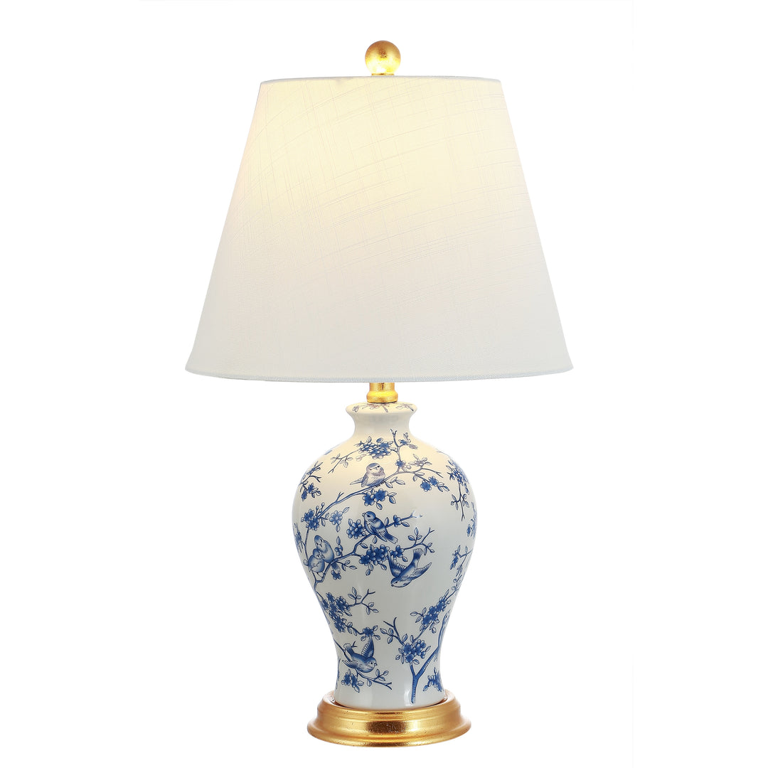 Grace 24" Floral LED Table Lamp, Multi/Brass