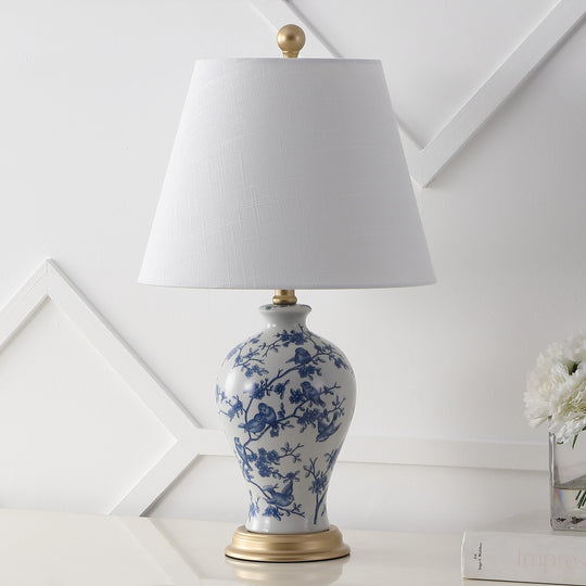 Grace 24" Floral LED Table Lamp, Multi/Brass