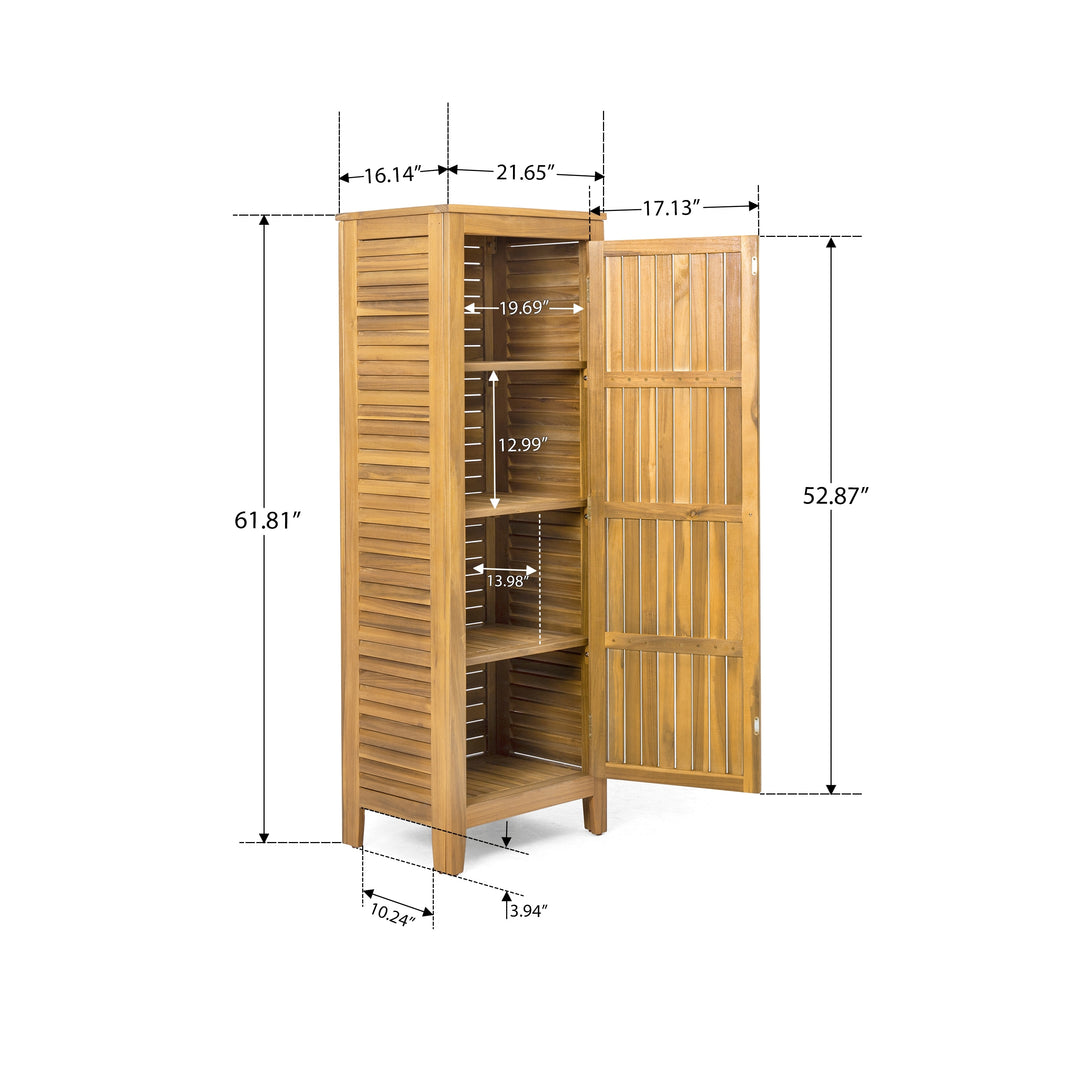 Gribs Acacia Wood Indoor/Outdoor Teak Finish Storage Cabinet by  - 61.81" H