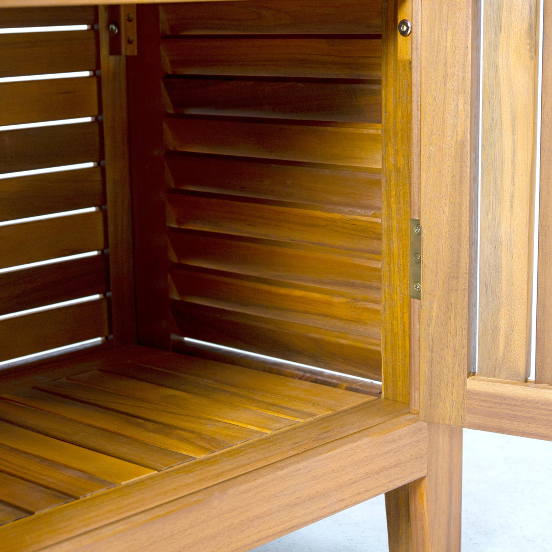 Gribs Acacia Wood Indoor/Outdoor Teak Finish Storage Cabinet by  - 61.81" H