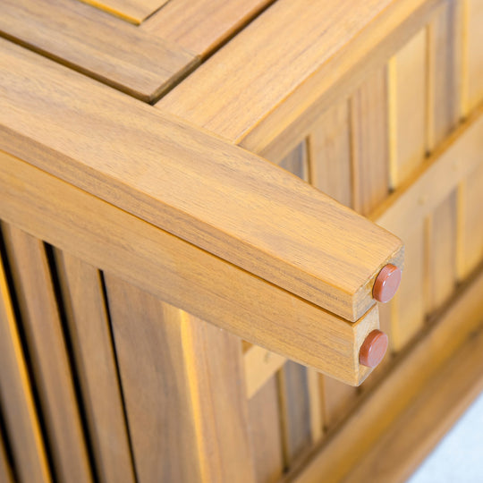 Gribs Acacia Wood Indoor/Outdoor Teak Finish Storage Cabinet by  - 61.81" H