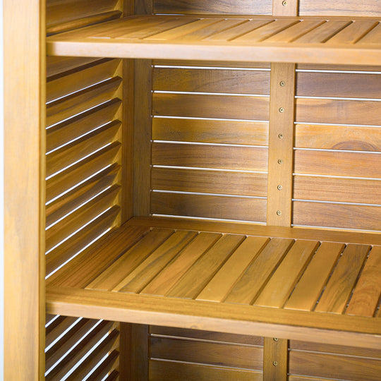 Gribs Acacia Wood Indoor/Outdoor Teak Finish Storage Cabinet by  - 61.81" H