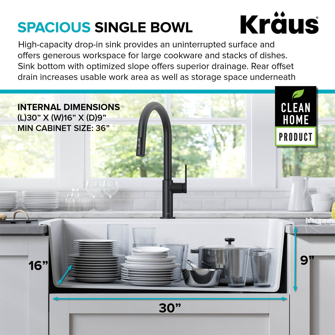 Bellucci Workstation Topmount Drop-In Granite Kitchen Sink
