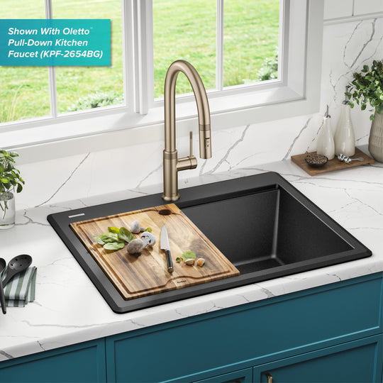 Bellucci Workstation Topmount Drop-In Granite Kitchen Sink