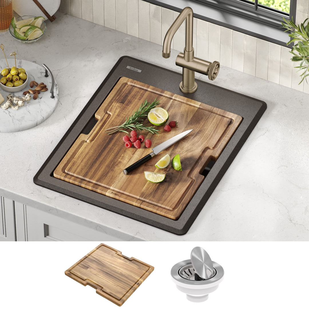 Bellucci Workstation Topmount Drop-In Granite Kitchen Sink