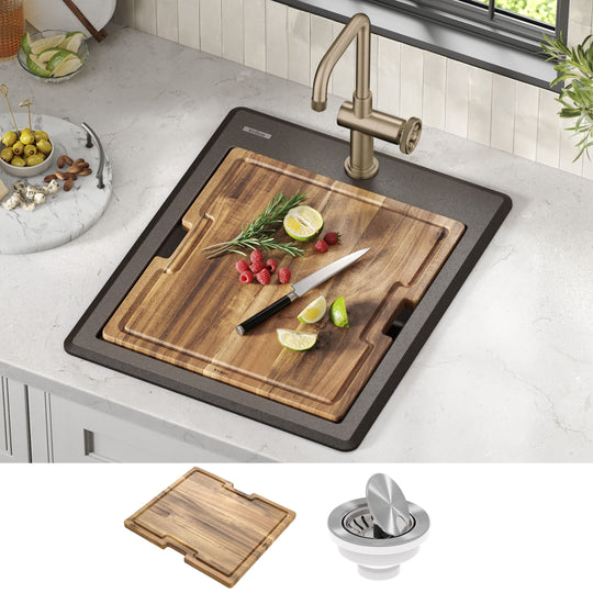 Bellucci Workstation Topmount Drop-In Granite Kitchen Sink