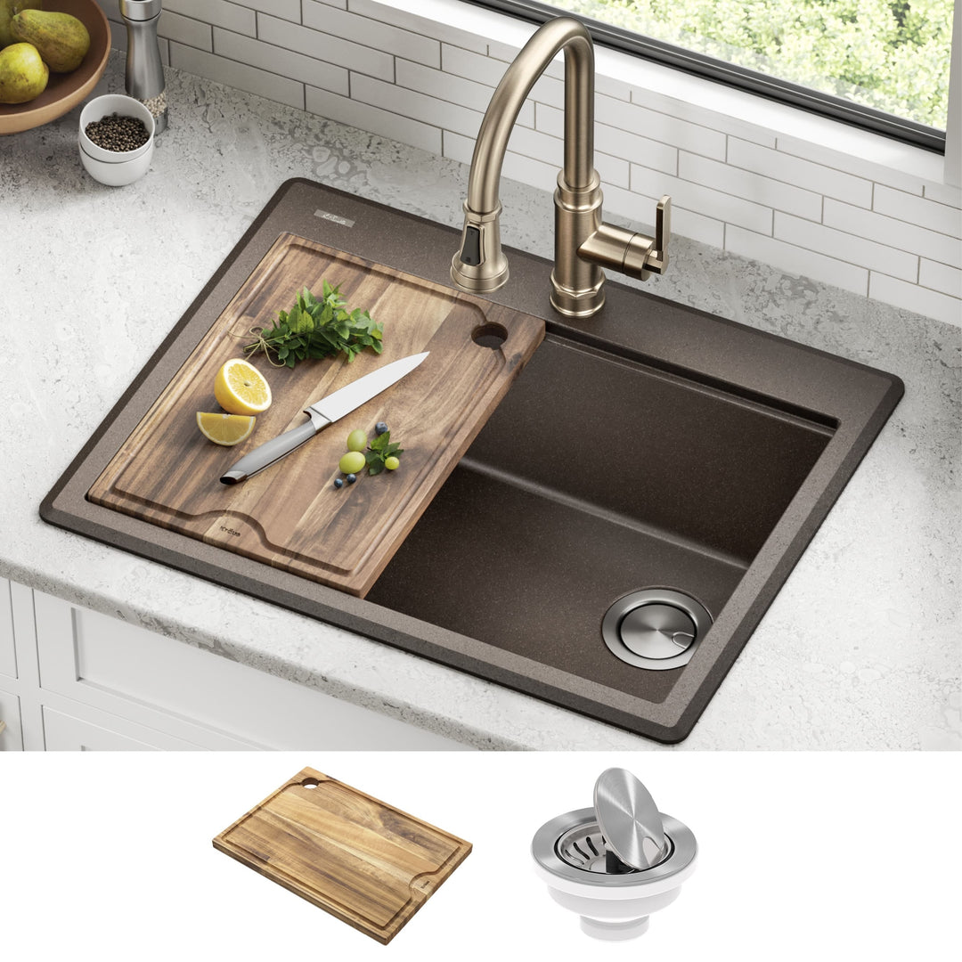 Bellucci Workstation Topmount Drop-In Granite Kitchen Sink