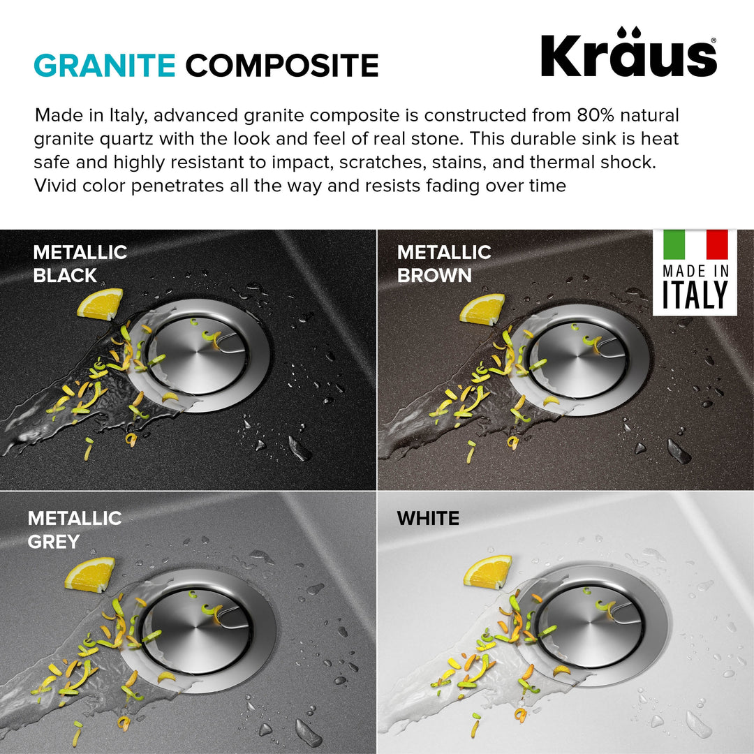Bellucci Workstation Topmount Drop-In Granite Kitchen Sink