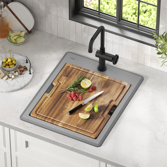 Bellucci Workstation Topmount Drop-In Granite Kitchen Sink