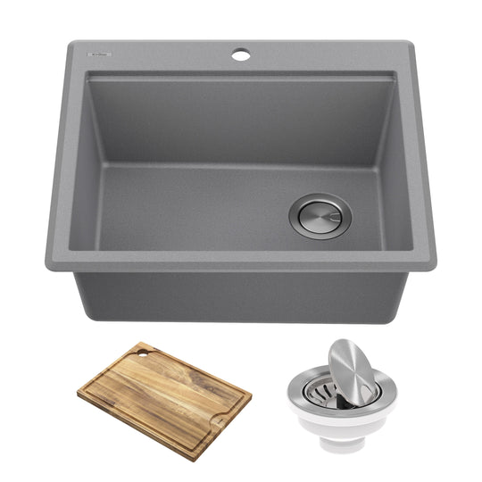 Bellucci Workstation Topmount Drop-In Granite Kitchen Sink