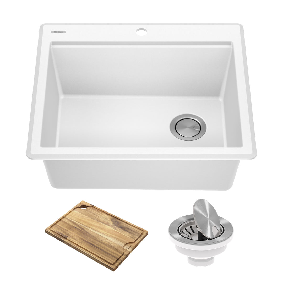 Bellucci Workstation Topmount Drop-In Granite Kitchen Sink