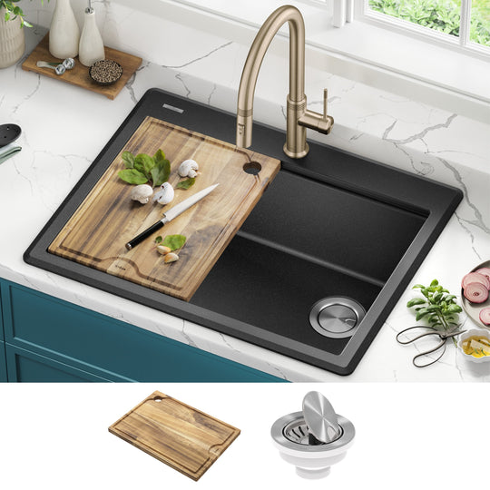 Bellucci Workstation Topmount Drop-In Granite Kitchen Sink