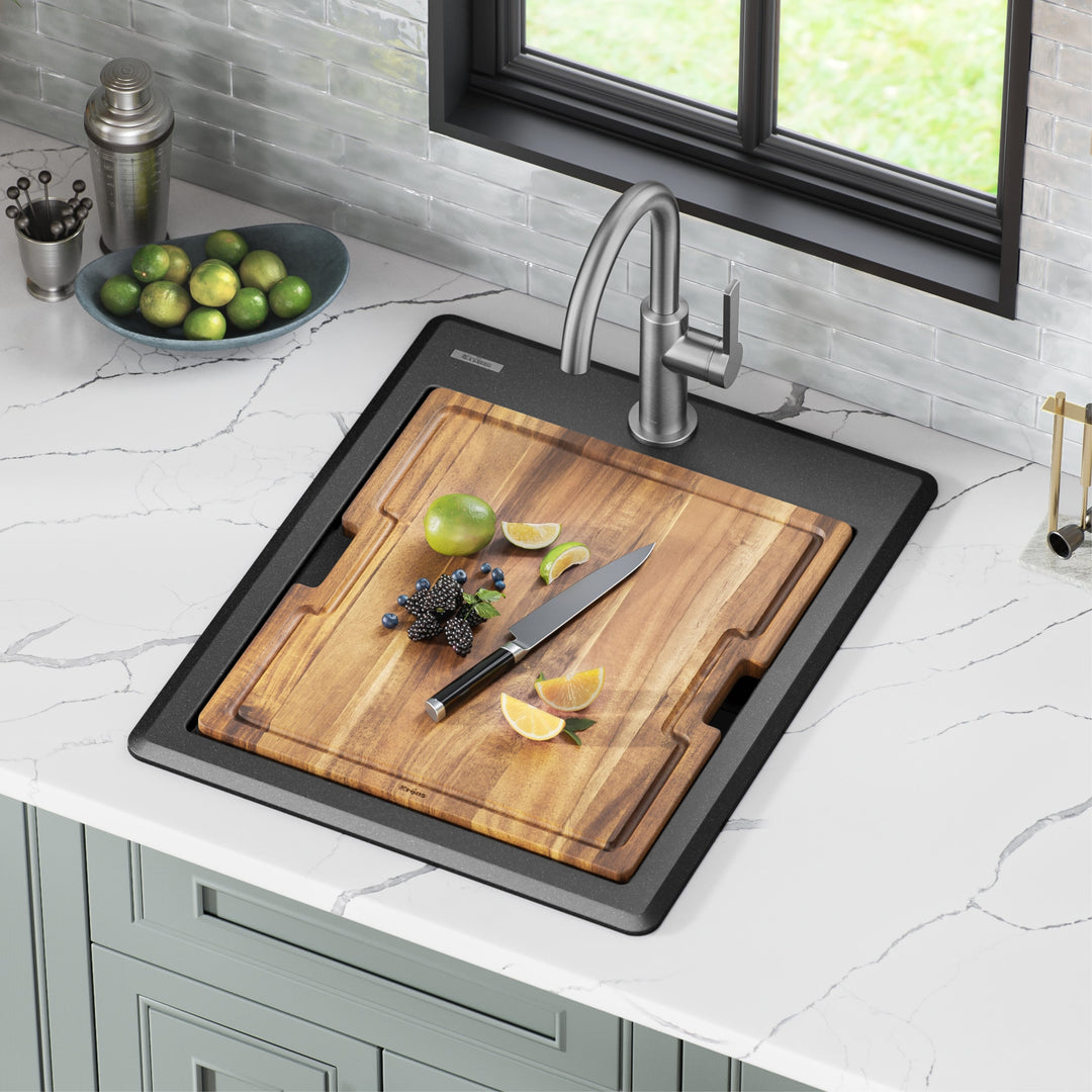 Bellucci Workstation Topmount Drop-In Granite Kitchen Sink