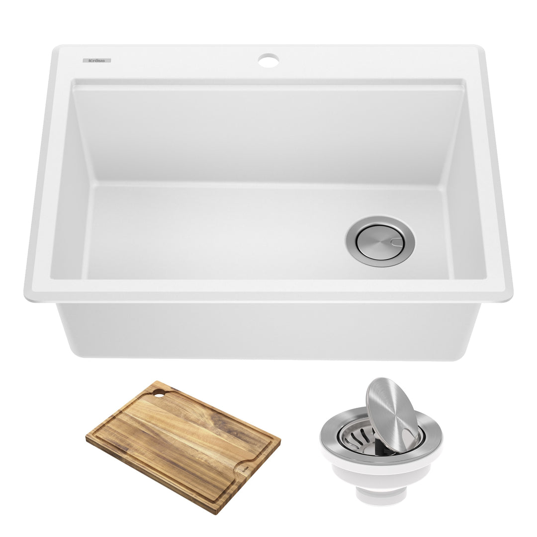 Bellucci Workstation Topmount Drop-In Granite Kitchen Sink