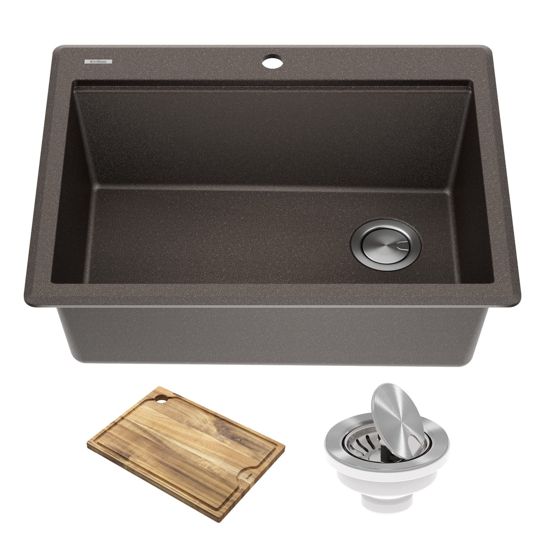 Bellucci Workstation Topmount Drop-In Granite Kitchen Sink