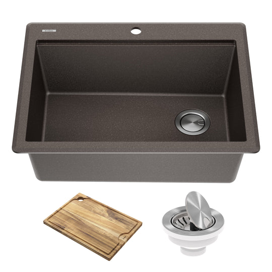Bellucci Workstation Topmount Drop-In Granite Kitchen Sink