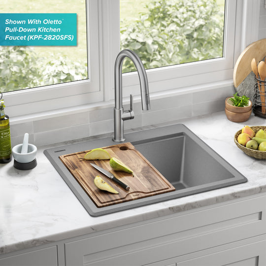 Bellucci Workstation Topmount Drop-In Granite Kitchen Sink