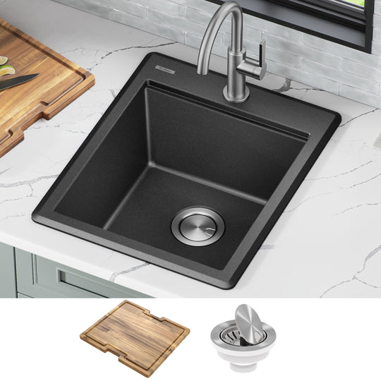 Bellucci Workstation Topmount Drop-In Granite Kitchen Sink
