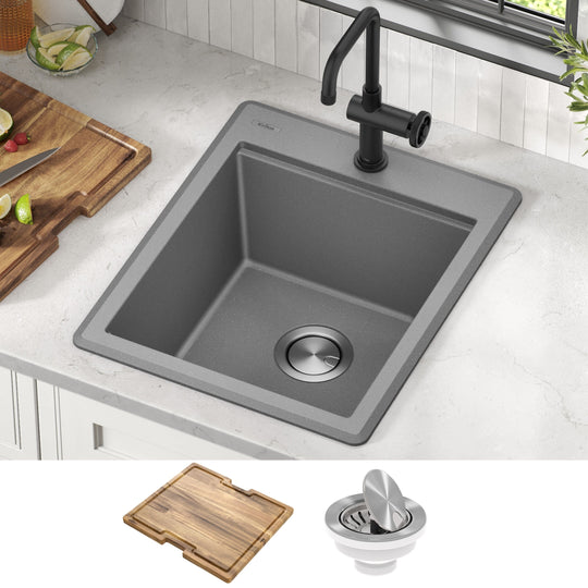 Bellucci Workstation Topmount Drop-In Granite Kitchen Sink