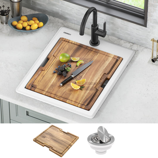Bellucci Workstation Topmount Drop-In Granite Kitchen Sink