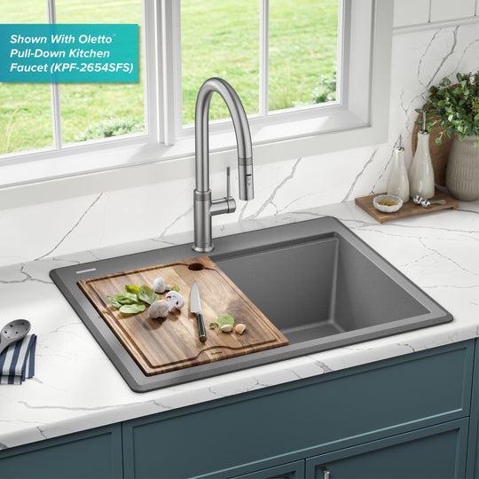 Bellucci Workstation Topmount Drop-In Granite Kitchen Sink