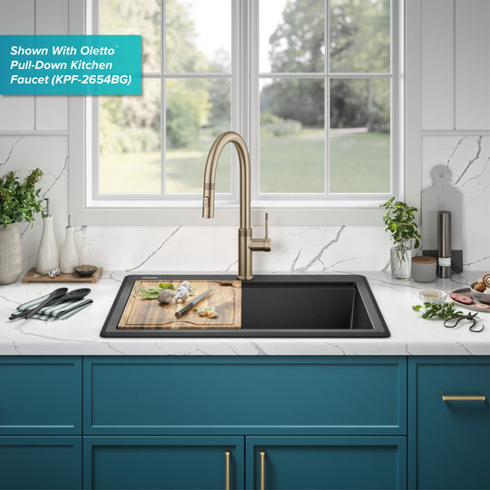 Bellucci Workstation Topmount Drop-In Granite Kitchen Sink