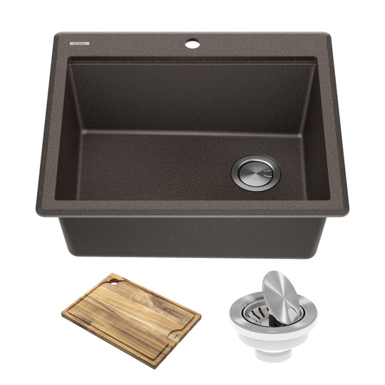 Bellucci Workstation Topmount Drop-In Granite Kitchen Sink