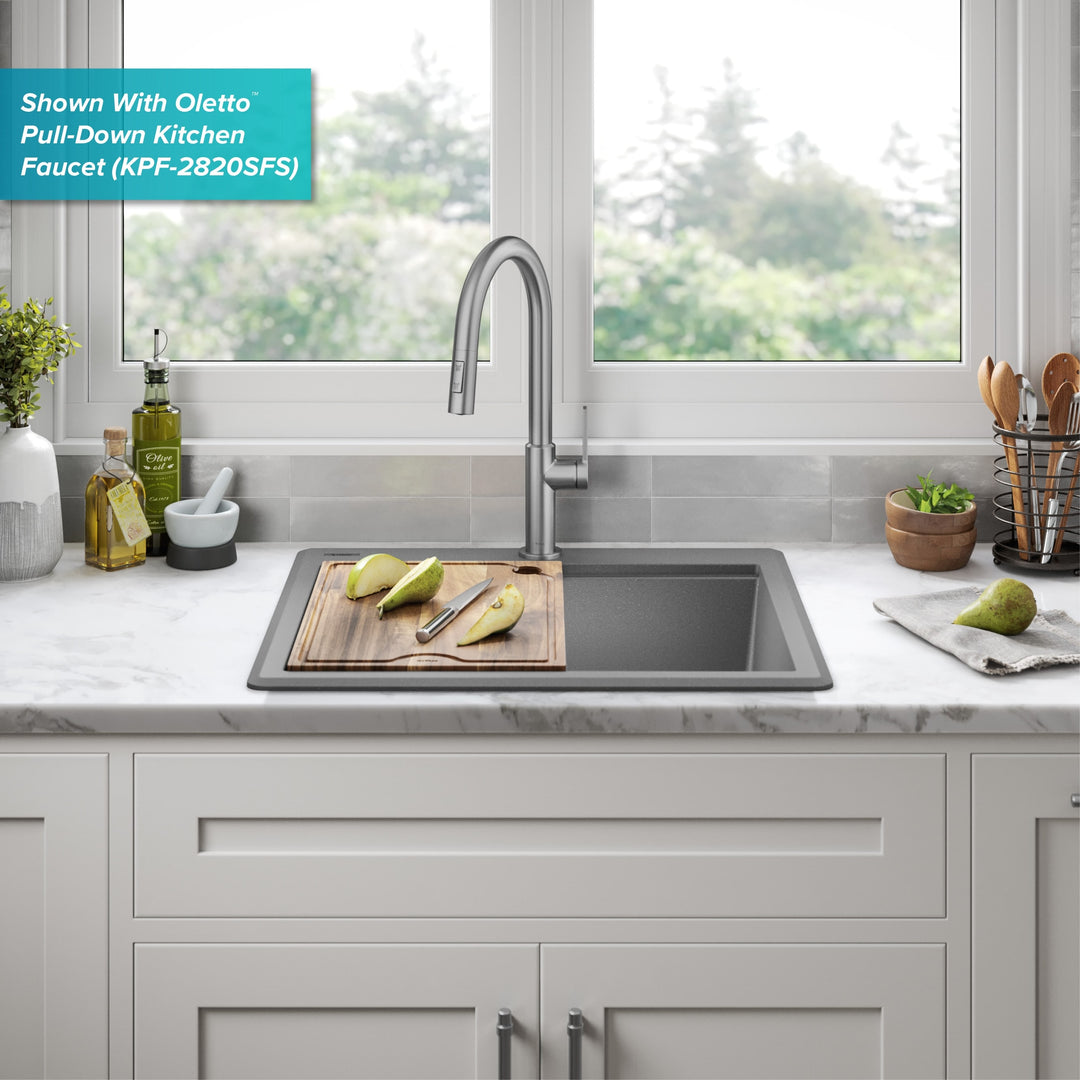 Bellucci Workstation Topmount Drop-In Granite Kitchen Sink