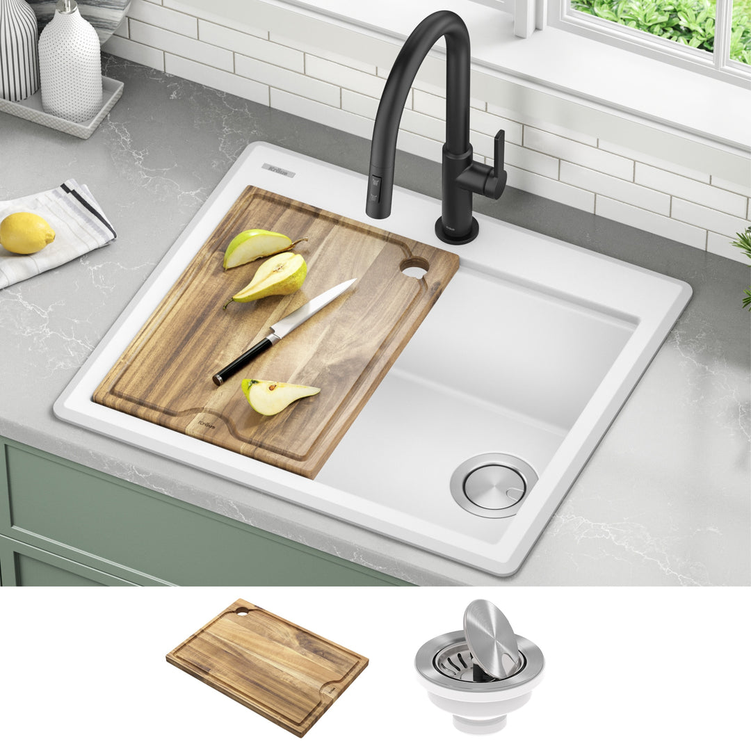 Bellucci Workstation Topmount Drop-In Granite Kitchen Sink