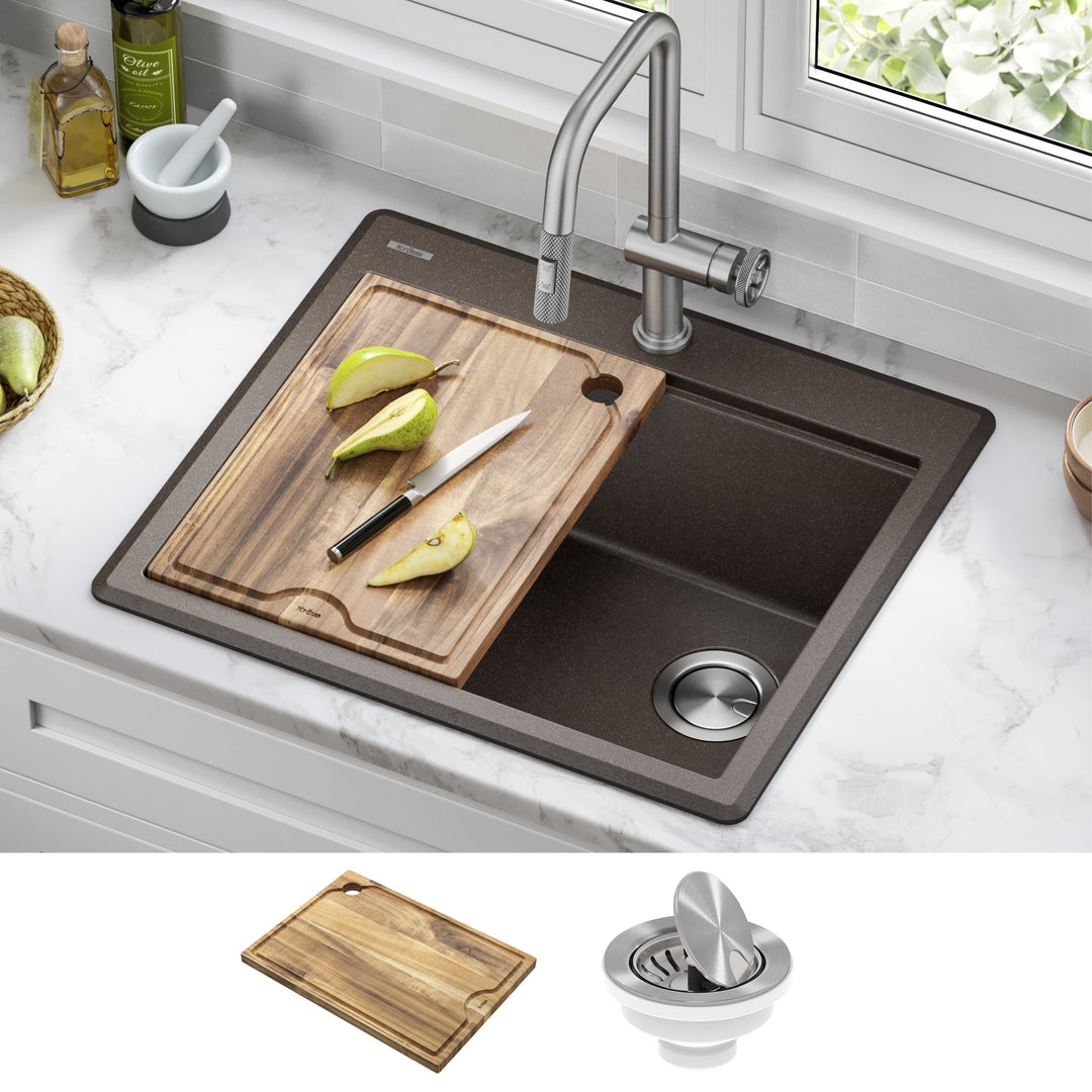 Bellucci Workstation Topmount Drop-In Granite Kitchen Sink