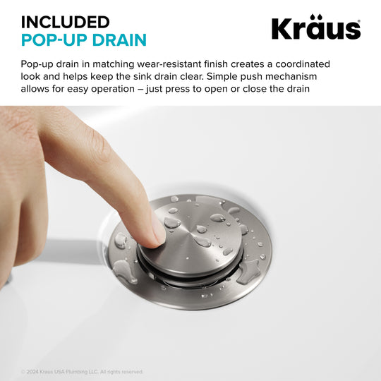 Indy Single Handle Vessel Bathroom Faucet with Pop up Drain