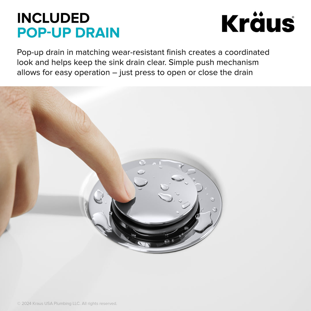 Indy Single Handle Vessel Bathroom Faucet with Pop up Drain