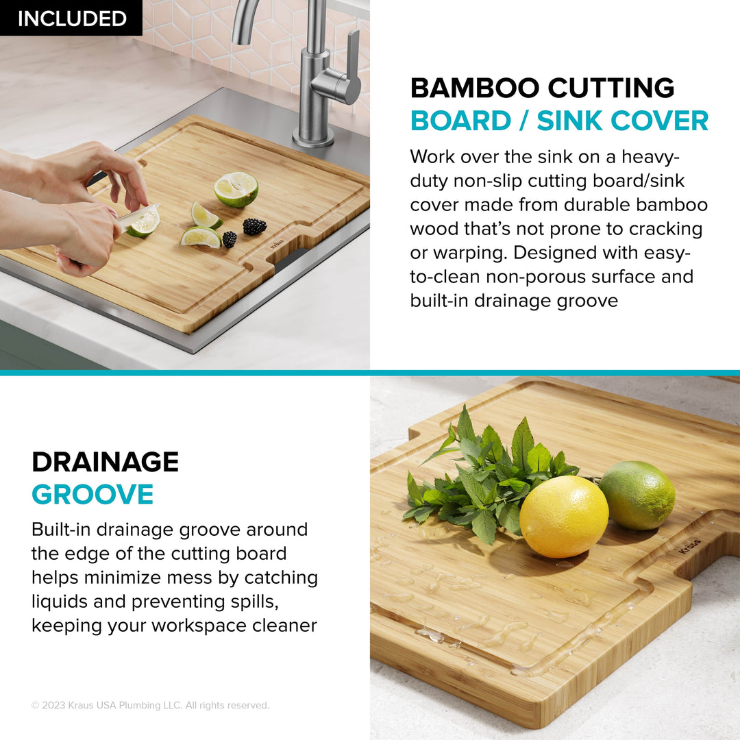 Kore Workstation Drop-In Stainless Steel Kitchen Sink