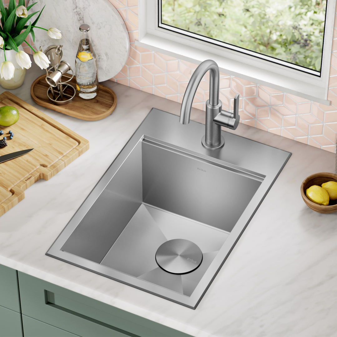 Kore Workstation Drop-In Stainless Steel Kitchen Sink