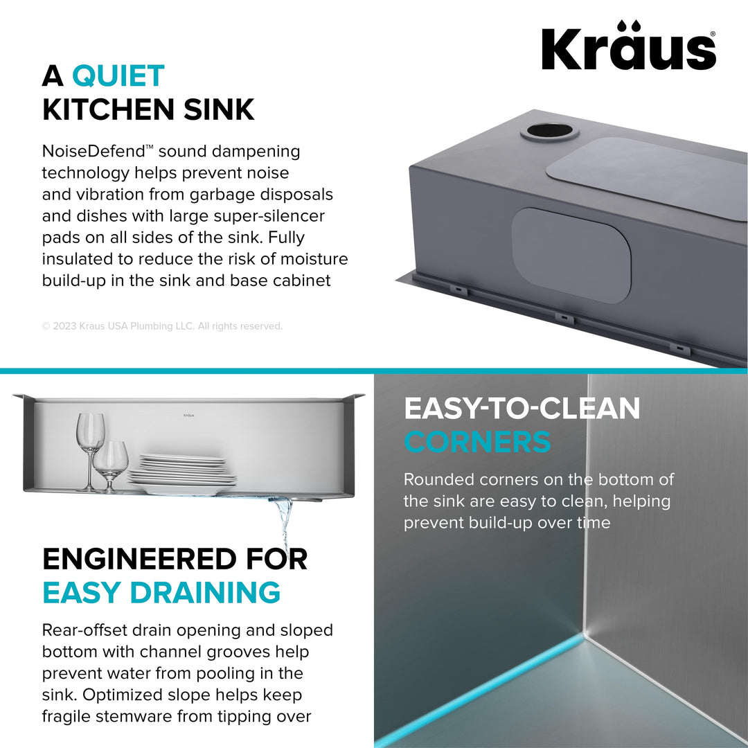 Kore Workstation Drop-In Stainless Steel Kitchen Sink