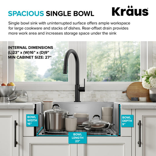 Kore Workstation Drop-In Stainless Steel Kitchen Sink