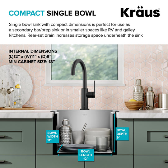 Kore Workstation Drop-In Stainless Steel Kitchen Sink