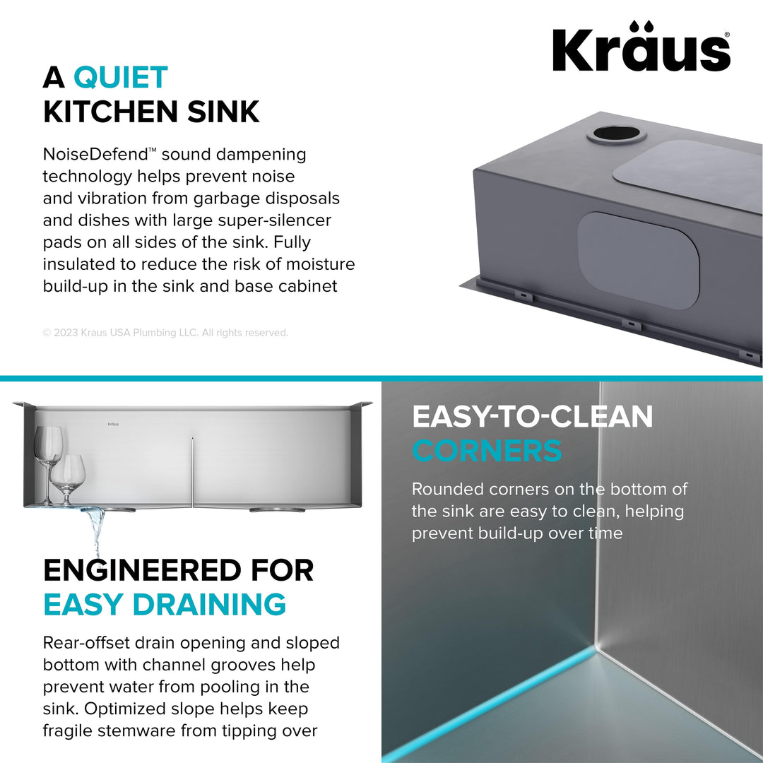 Kore Workstation Drop-In Stainless Steel Kitchen Sink