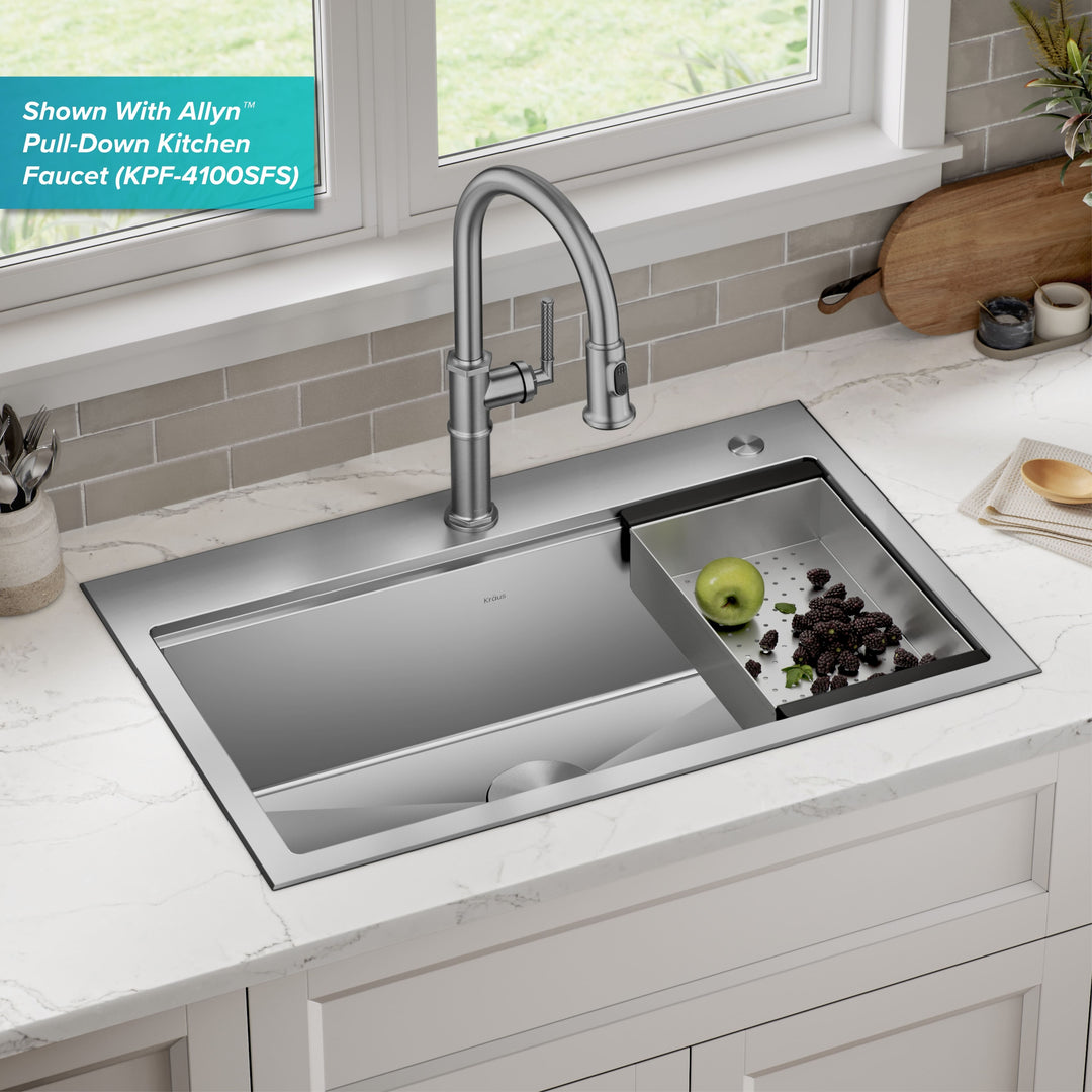 Kore Workstation Drop-In Stainless Steel Kitchen Sink