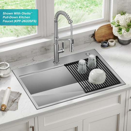 Kore Workstation Drop-In Stainless Steel Kitchen Sink